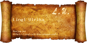 Lingl Ulrika névjegykártya